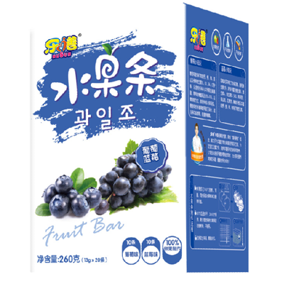 乐僐水果条混合装葡萄蓝莓味260G